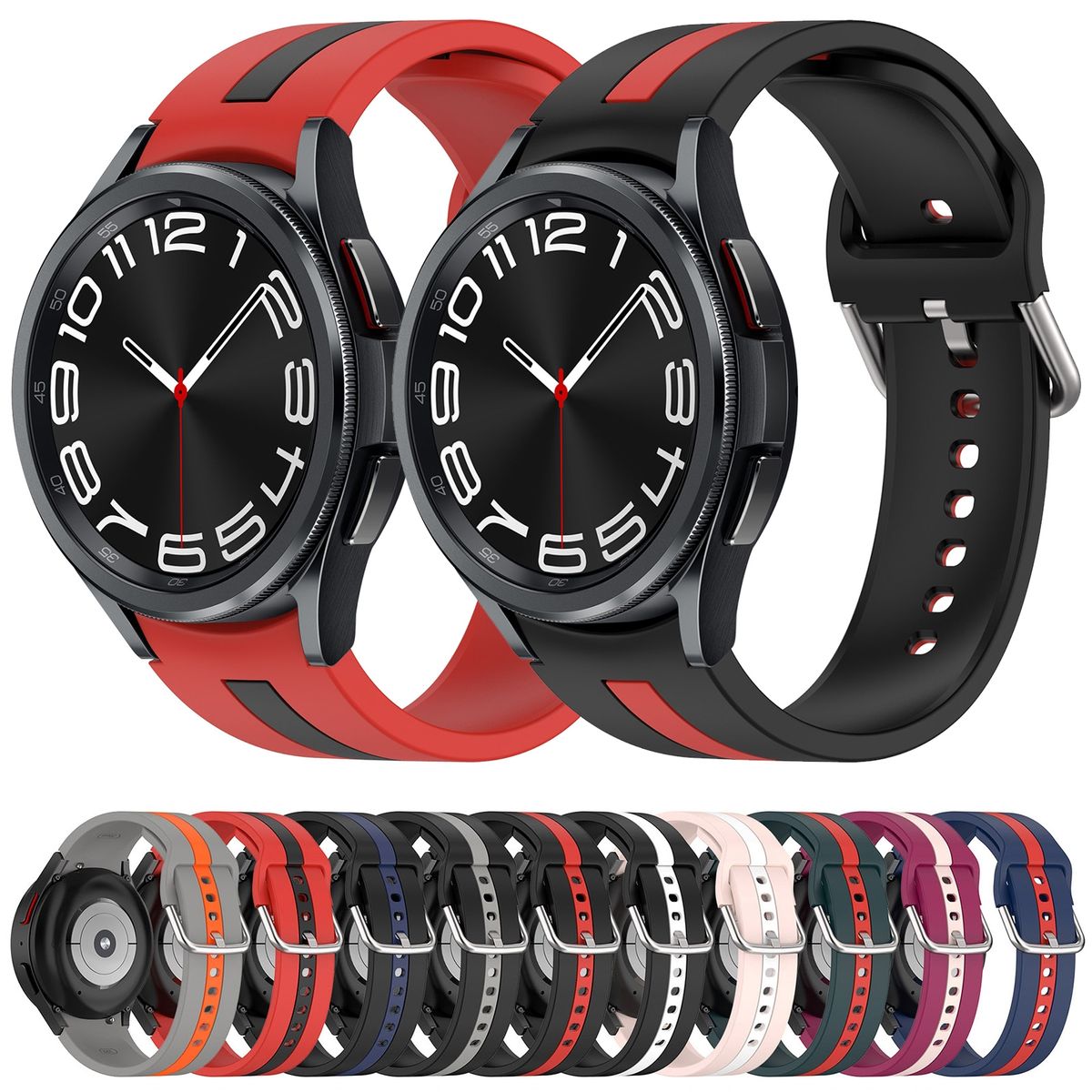 Correa de silicona para reloj Samsung Galaxy Watch 4, 5, 6 Classic Pro, 20mm