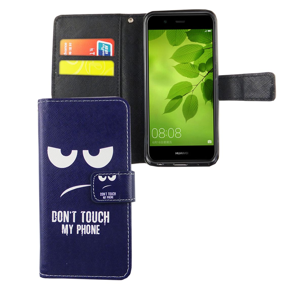 Dont Touch My Phone Handyhülle Huawei Nova 2 Klapphülle Wallet Case ...