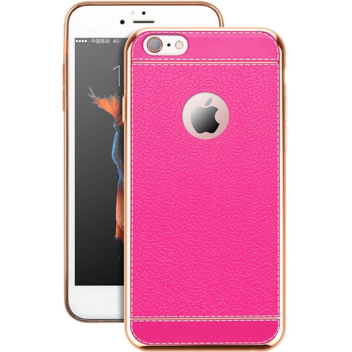 König Design Handy Hülle für Apple iPhone 5 / 5s / SE Schutz Case Tasche Etuis Kunstleder Pink