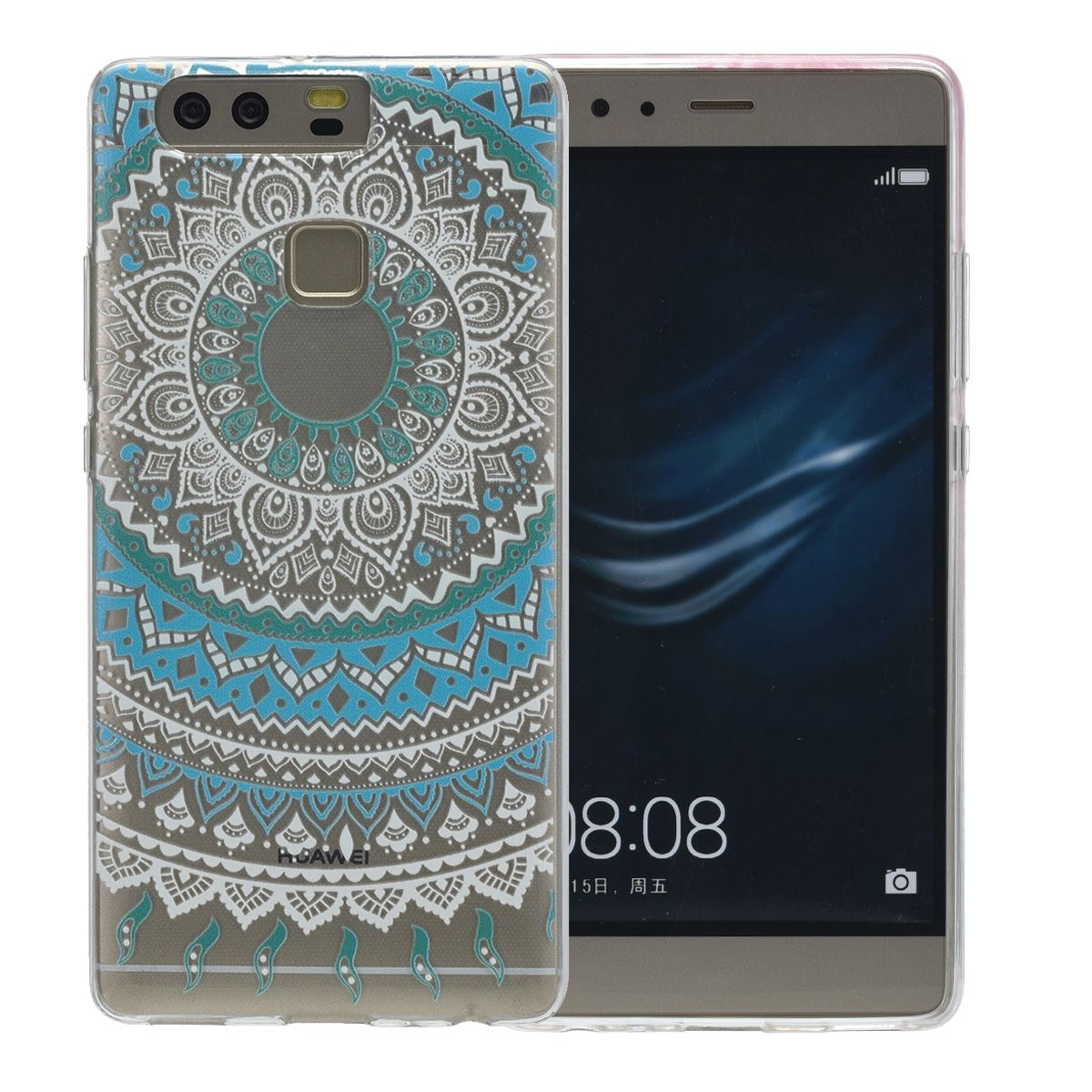 König Design Henna Cover pour Huawei Y5 2017 Coque de Protection Silicone Bleu Soleil