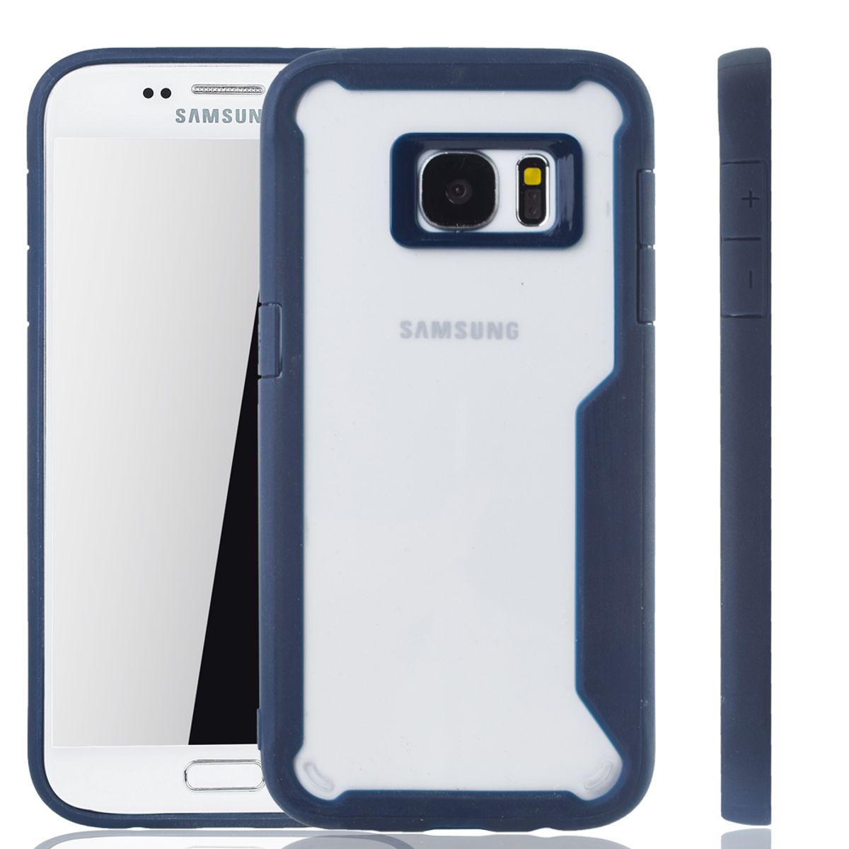 Blaue Premium Samsung Galaxy S7 Hybrid-Editon Hülle | Unterstützt ...