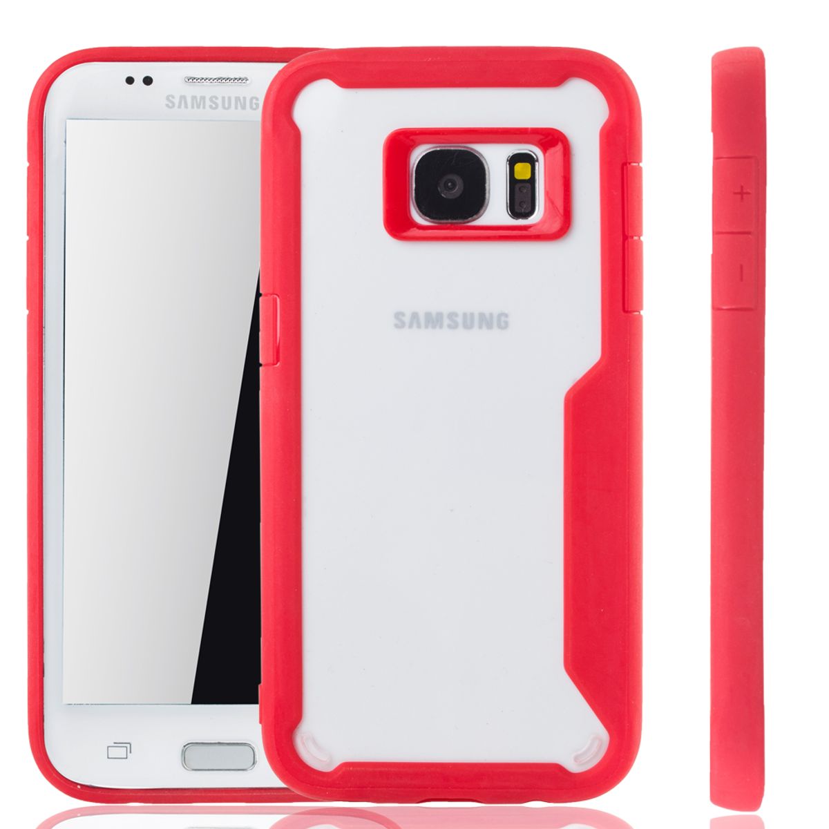 Rote Premium Samsung Galaxy S7 Edge Hybrid-Editon Hülle | Unterstützt ...