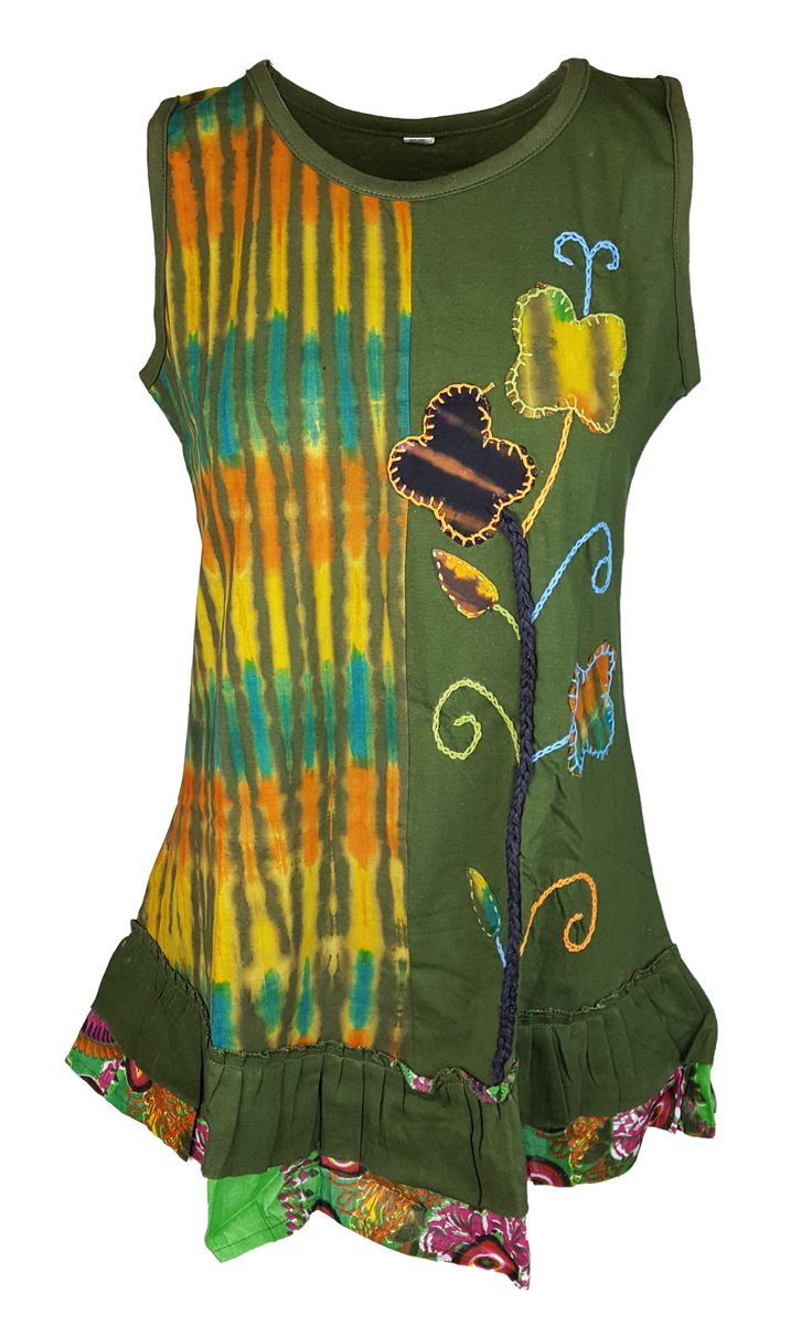 Florboom Tunika Damen - V-Ausschnitt Langshirt Aus Viskose Kurzarm/Langarm