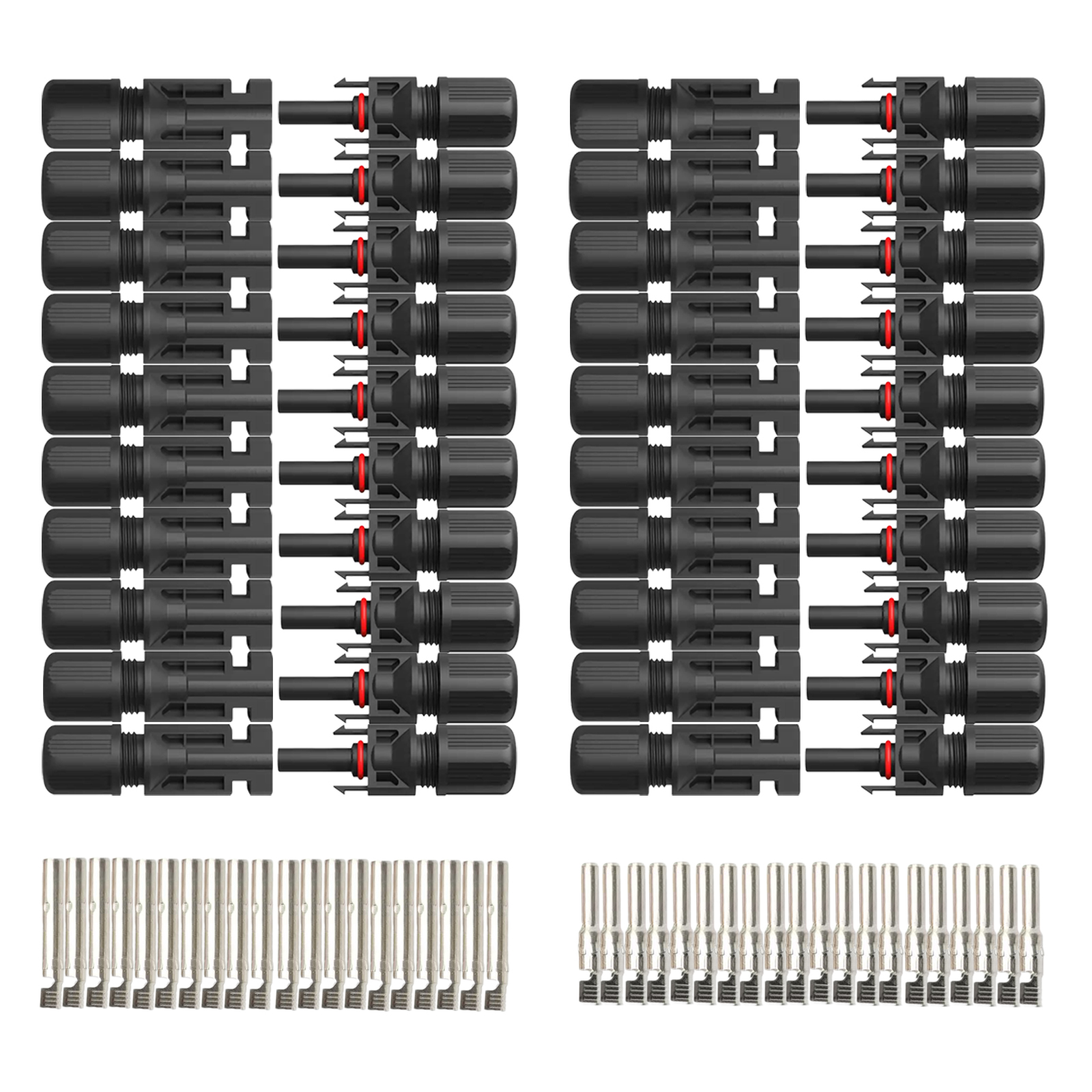 10 Paar Solar-Steckverbinder IP67 – M/w, Für PV-Kabel, Verzinntes Kupfer, UV-beständig