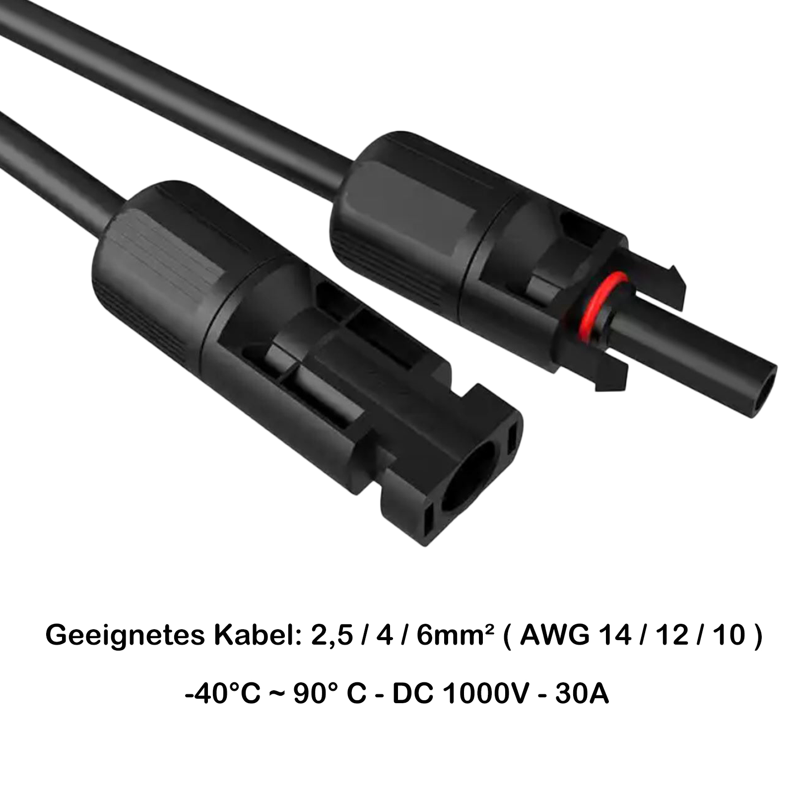 Solarkabel Verlängerungskabel 4mm² 6mm² MC-4 Solarstecker PV