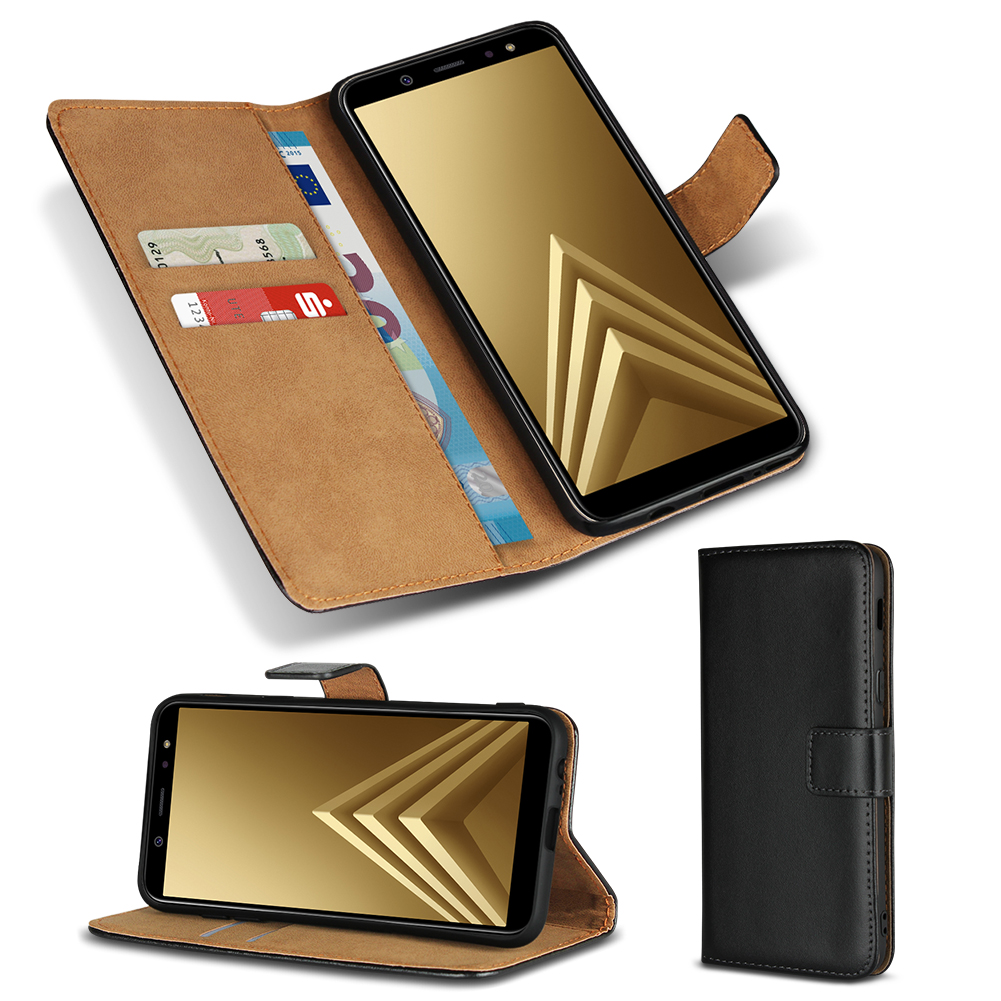 Schutzhülle Samsung Galaxy A6 2018 Leder Tasche Klapphülle Flip Cover Hülle Case Ceres Webshop