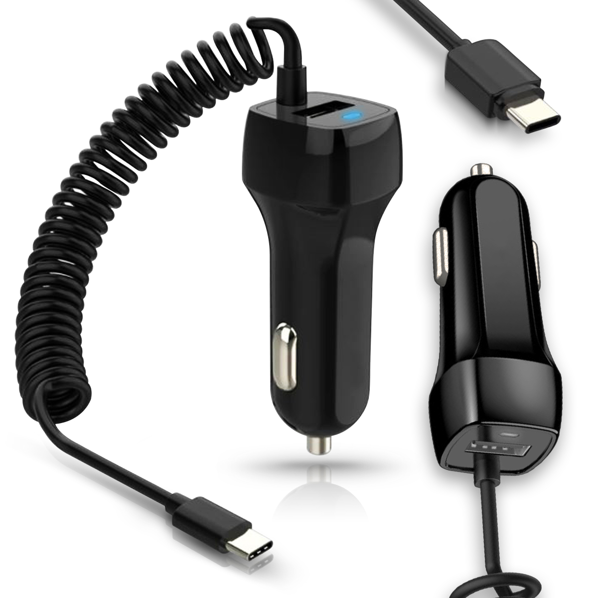 540322 AUTO-T Handy-Ladegerät fürs Auto mit USB-Kabel, micro USB