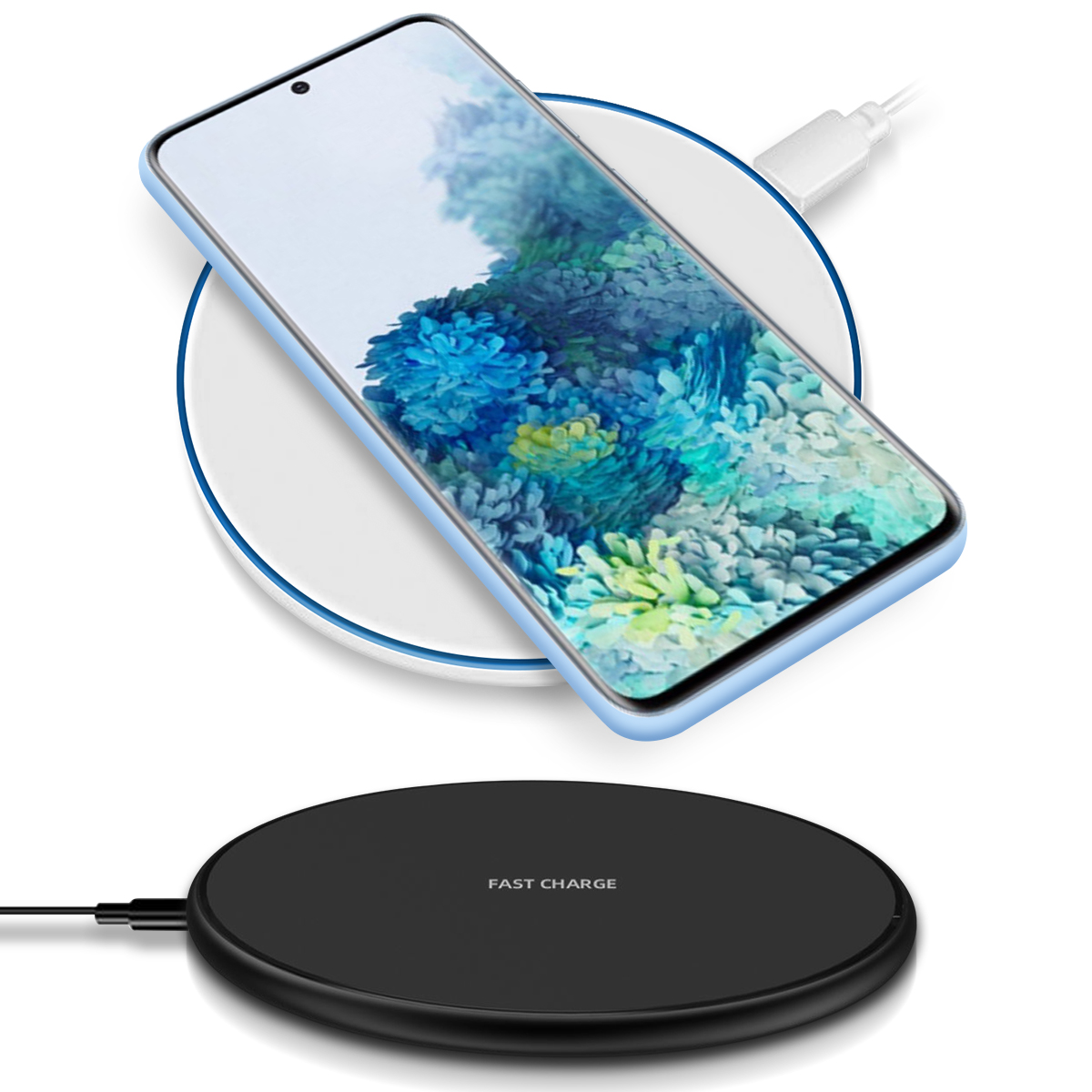 Samsung Galaxy S20 Fe Induktives Laden QI Wireless Schnell Ladegerät Samsung Galaxy S20 Ultra Kabellos