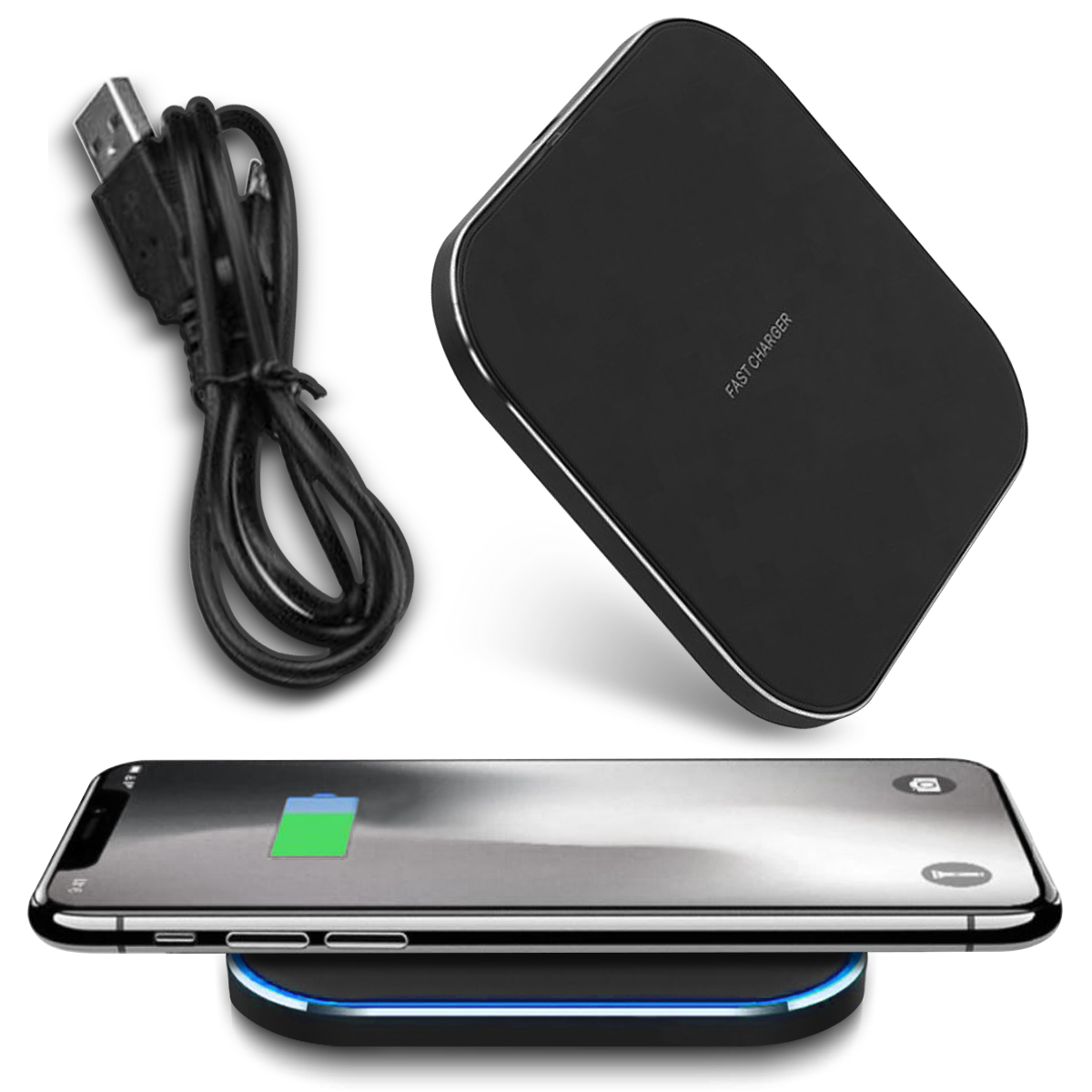 QI Induktions Ladestation für Apple iPhone Kabelloses Laden Wireless