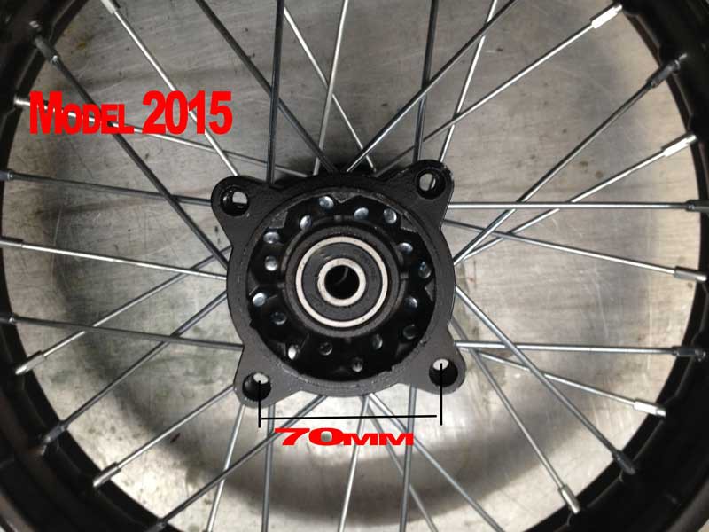 Pitbike Hinterradfelge 1,85 X 14 Zoll – Stahlfelge Mit 32 Speichen, 12 Mm Achse – Robustes Ersatzrad Für Dirtbikes – Schwarz/silber