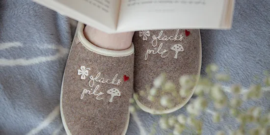 Filzpantoffeln für Damen