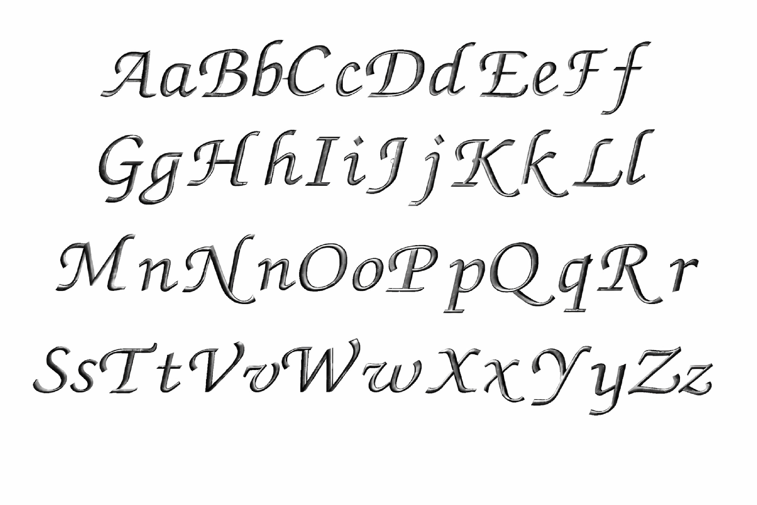 schwarzes ABC-Schriftbild für die Bestickung der Wunschpantoffeln