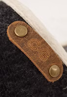 Leder Initialien braunes Leder Patch mit Initialien und dunkel goldenen Nieten