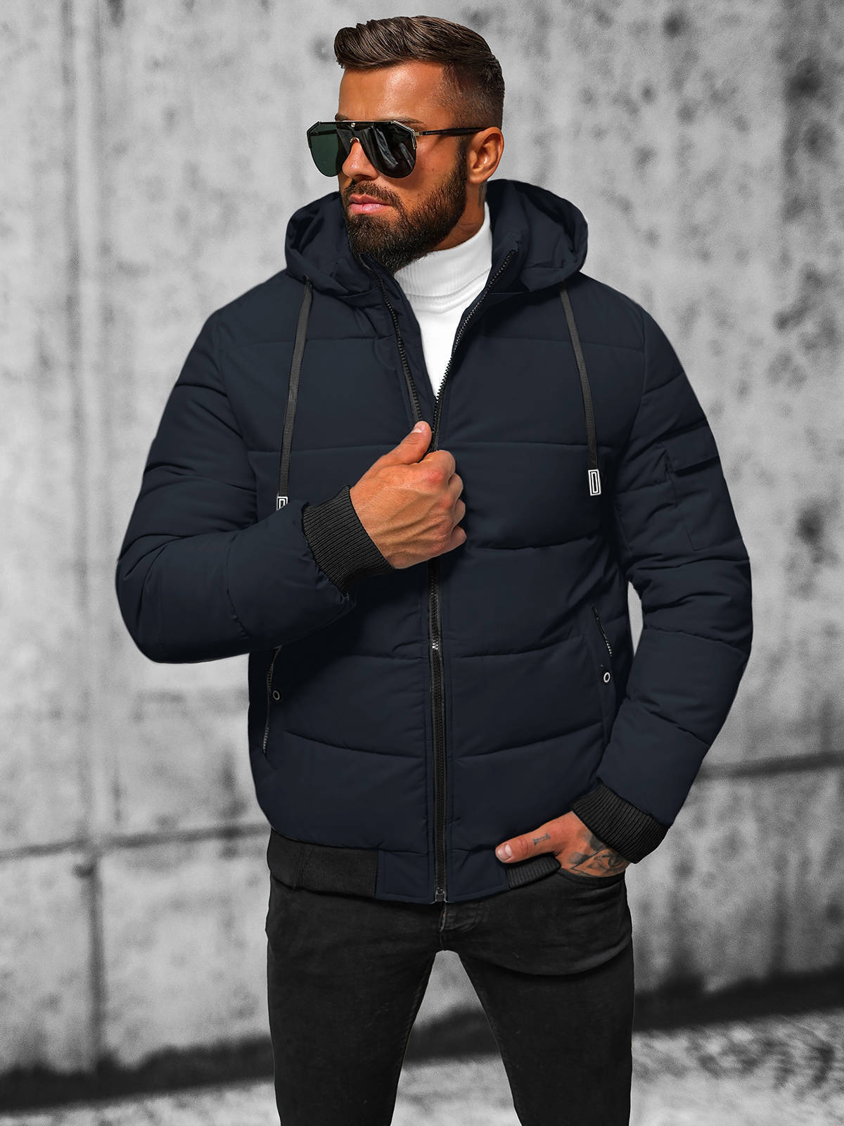 Winterjacke Steppjacke Sweatjacke Wärmemantel Kapuze Herren OZONEE 21454 MIX
