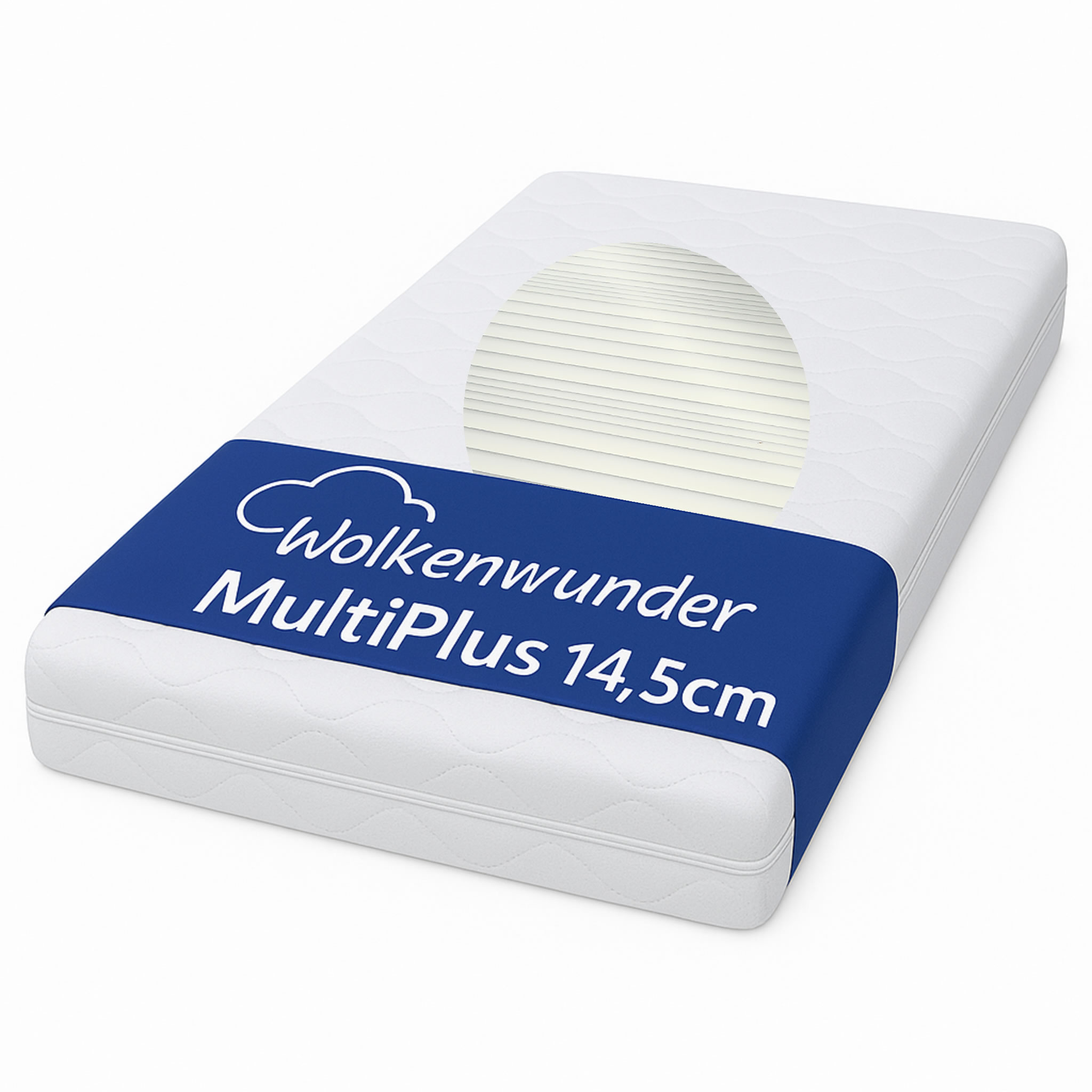    Wolkenwunder Multi 7 Zonen Matratze, ca. 14,5 cm hoch, Bezug waschbar bis 60 Grad, Oeko-TEX® 100