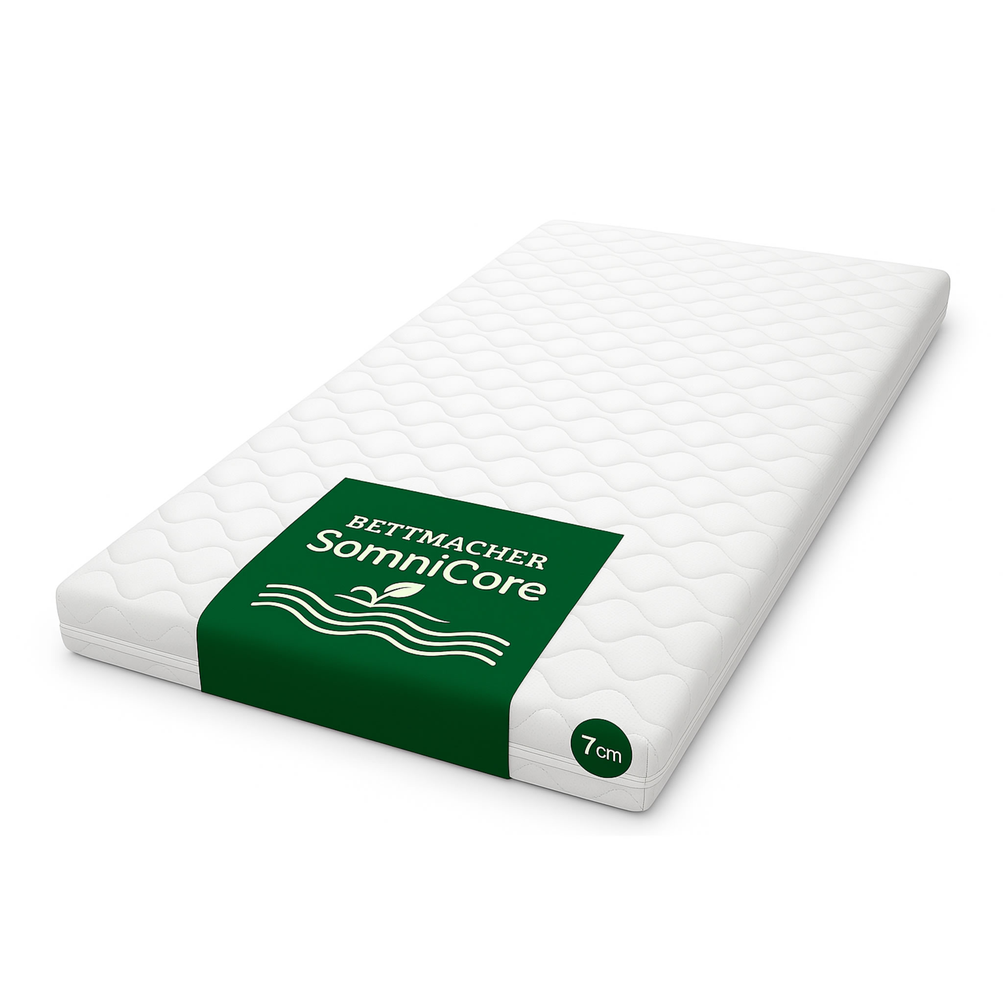     Bettmacher SomniCore Topper mit 7-Zonen-Wellenkern, 7 cm Höhe, abnehmbarer Bezug, 60° waschbar, Oeko-TEX® 100
