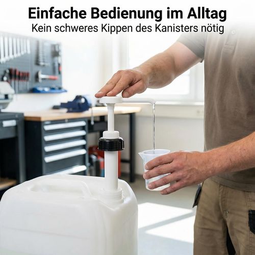 DIN-45-Kanisterpumpe – 30 Ml Pro Hub, Passend Für 5–10 L Kanister, Tropffrei & Robust