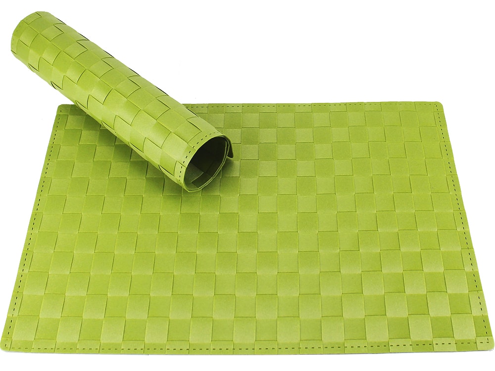 Tischset Platzset MODERN grün hellgrün geflochten Kunststoff 1 Stk