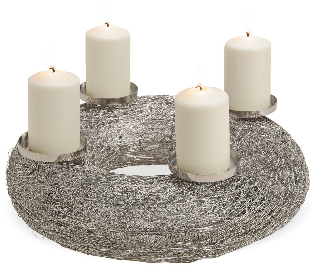 matches21 Adventsgesteck rustikal Holz Altholz Treibholz Wurzeln Holzgesteck /& 4 Kerzenhalter Tischdeko 1 STK 50x10 cm