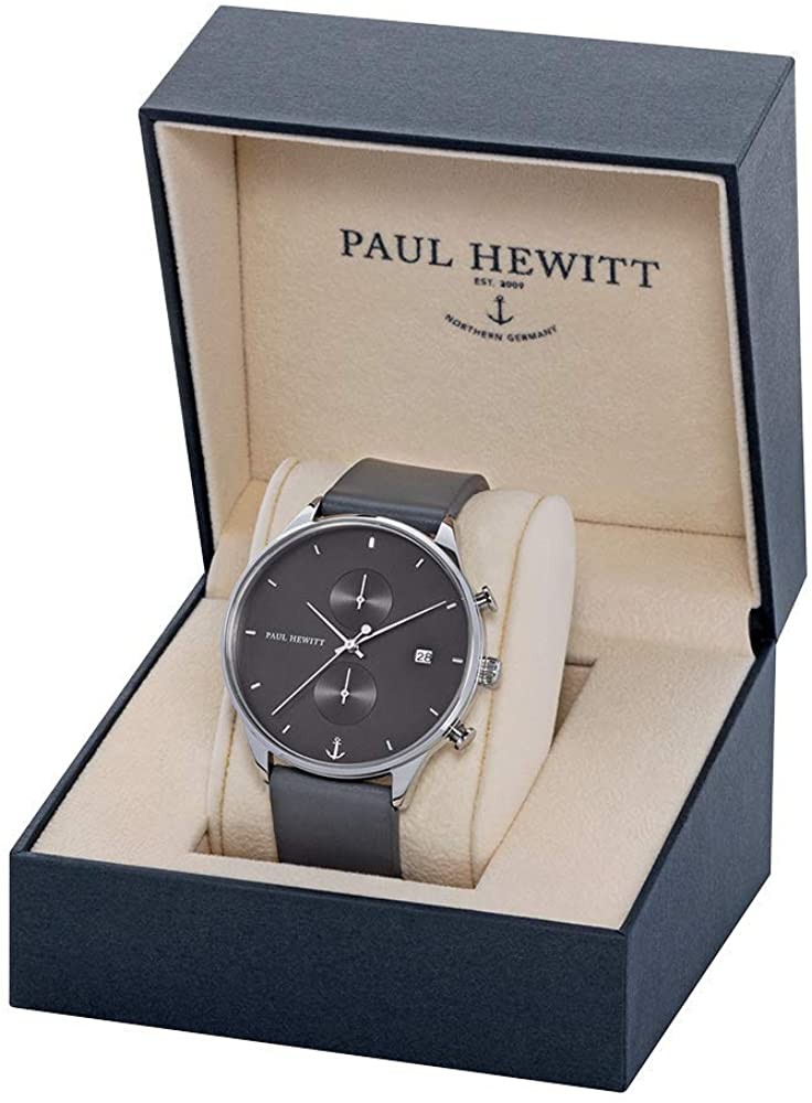 Paul Hewitt Montre bracelet pour hommes Chrono Line 42mm Bracelet