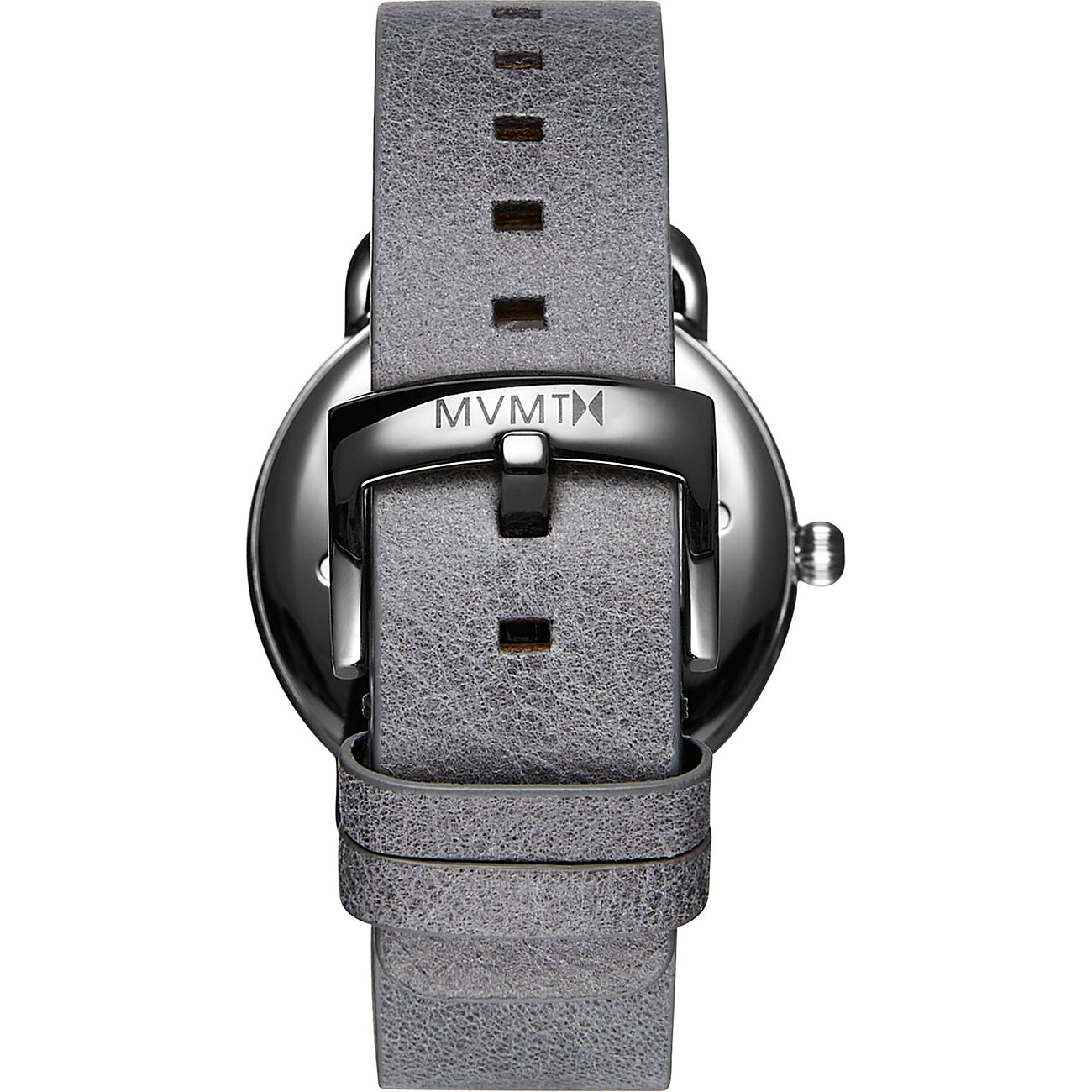 MVMT D-MC01-SGR - Herenhorloge Met Grijze Leren Band En Blauwe Wijzerplaat 1