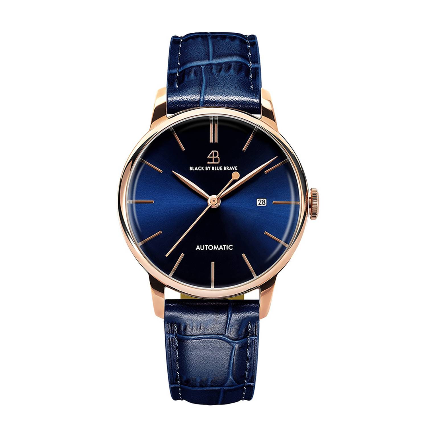 Black by Blue Brave Herren Armbanduhr 1986 Classic Auto 42 mm  