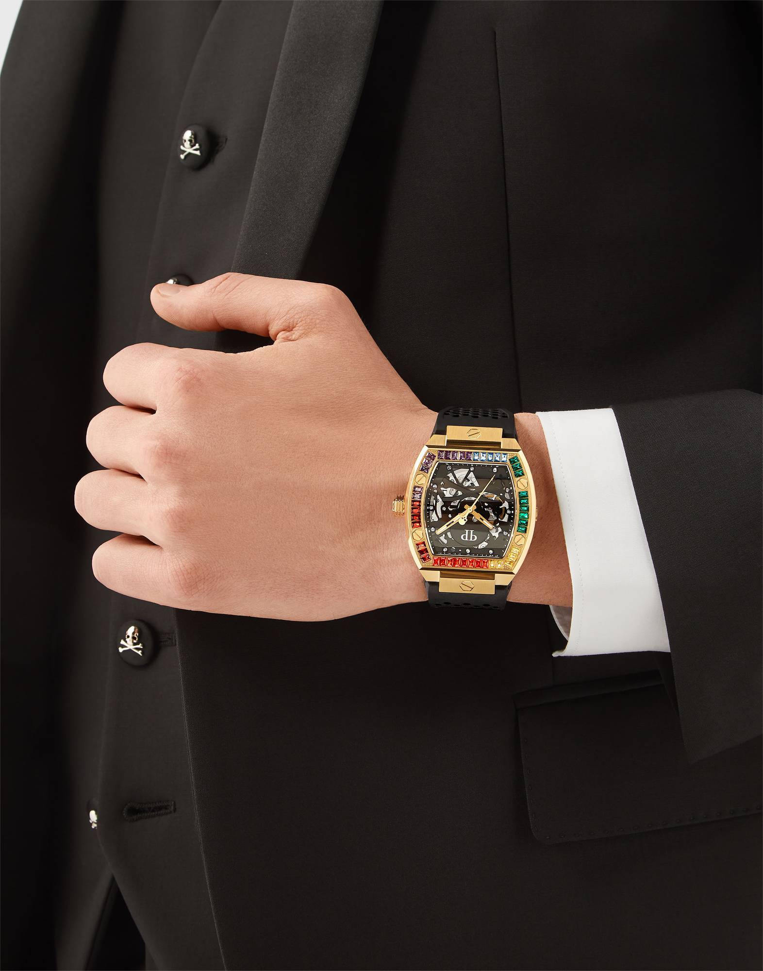 Philipp Plein Automatik Herrenuhr The keleton Rainbow Watchroom24