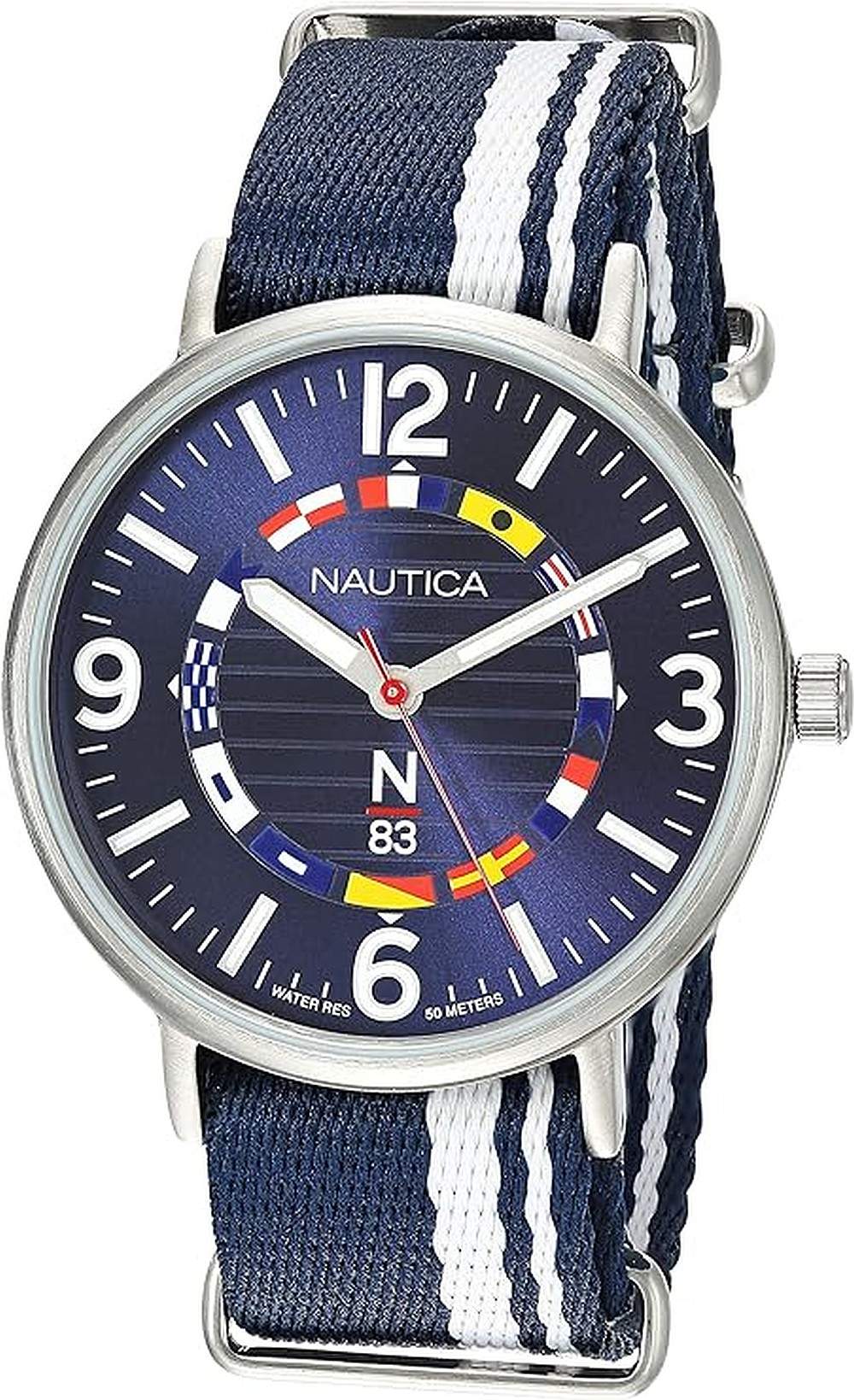 Nautica Herren Analog Quarz Uhr Mit Silikon Armband NAPJBC003