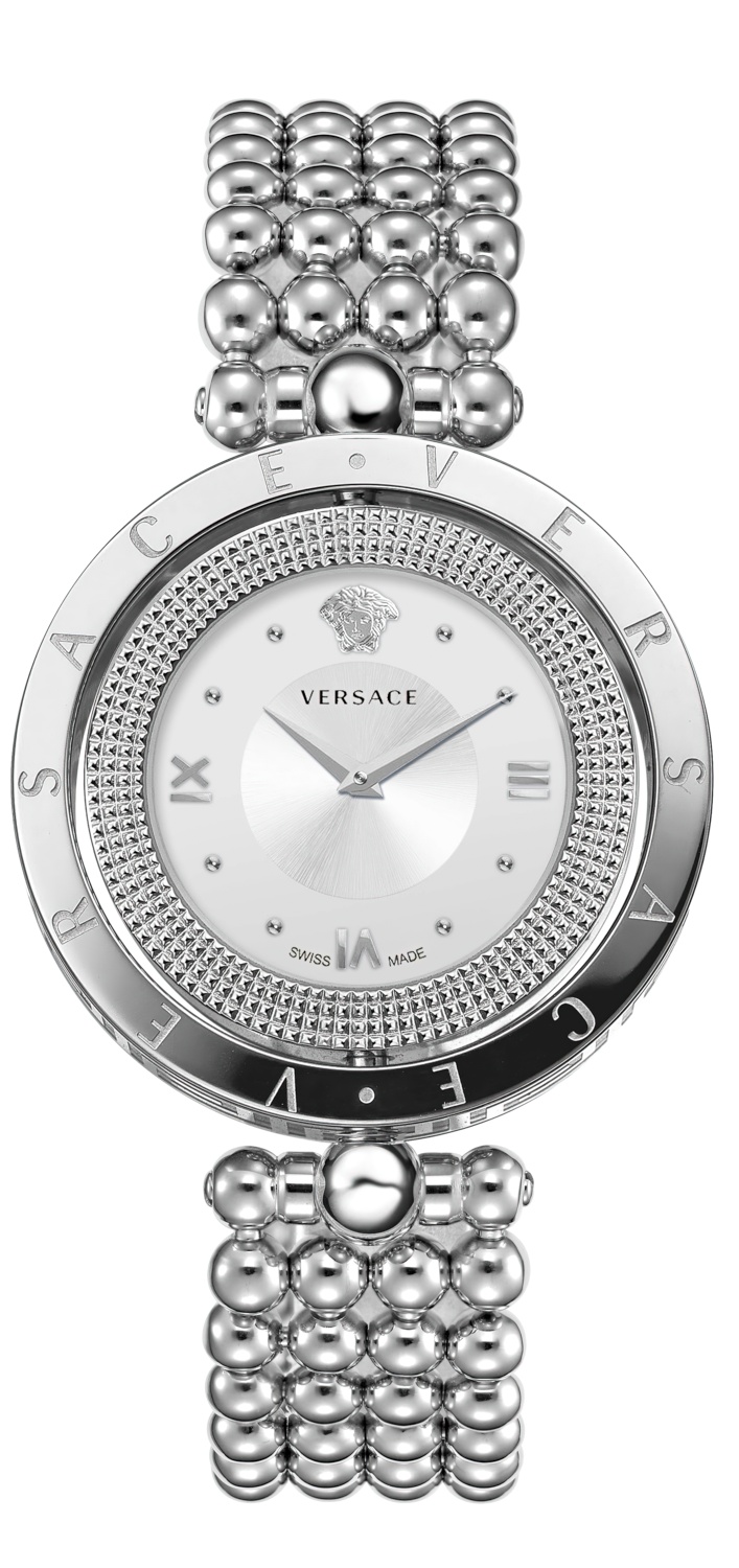 Silber Frauen Uhr Versace Versace Damen-Armbanduhr Eon Silber