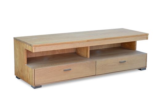 TV-Unterschrank Bavari - Eiche teilmassiv - beige - naturbelassen