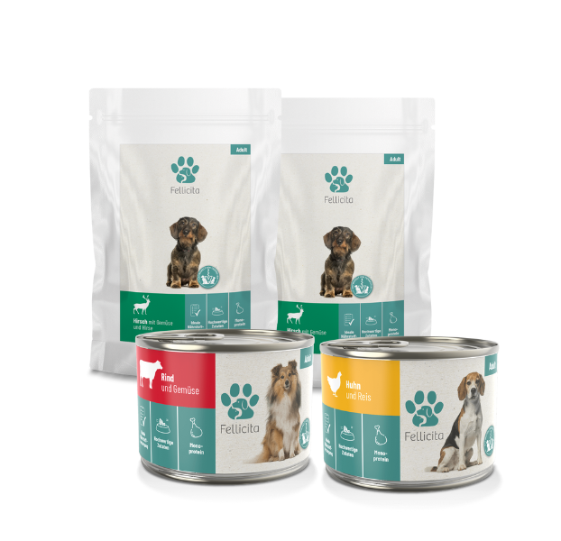 Fellicita Hund Nassfutter Probierpaket klein 100g/200g