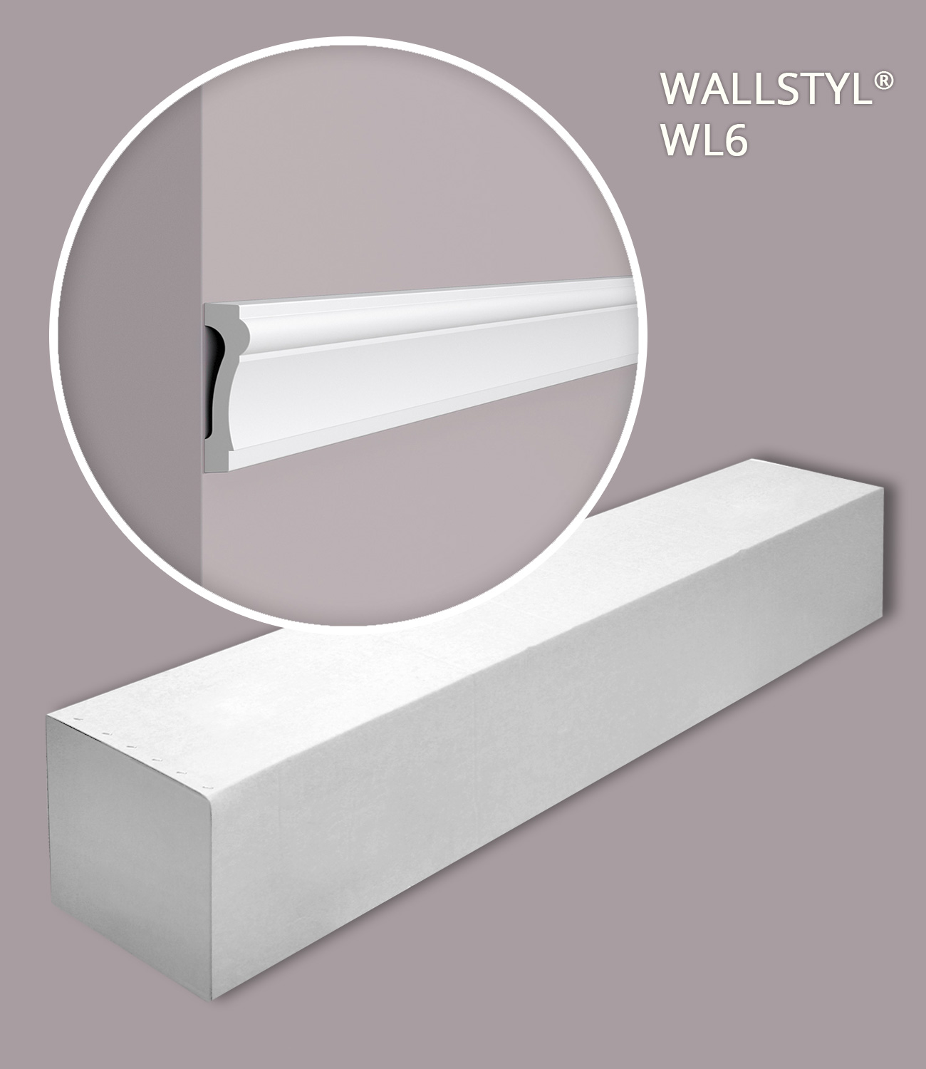 Wand- und Friesleisten NMC WL6-box WALLSTYL 1 Karton SET mit 20 Türumrandungen | 40 m