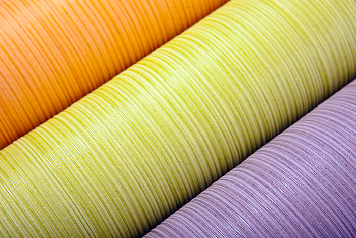 Uni-Tapete EDEM 598-26 Geprägte Tapete strukturiert mit Streifen matt pastell-orange gelb-orange