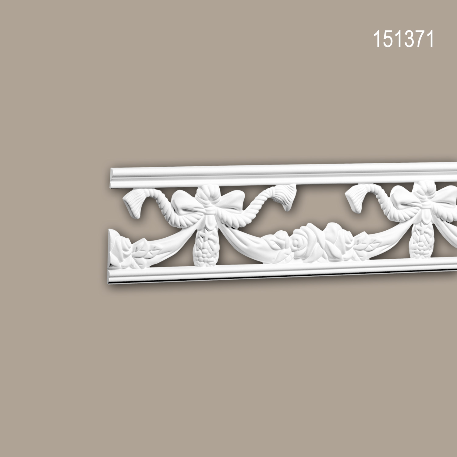 Wand- und Friesleiste PROFHOME 151371 Stuckleiste Zierleiste Friesleiste  Neo-Empire-Stil weiß 2 m