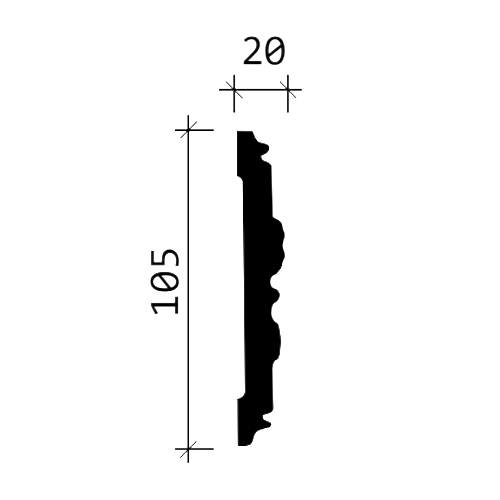 Wand- und Friesleiste PROFHOME 151349F Stuckleiste Flexible Leiste Zierleiste 2 m