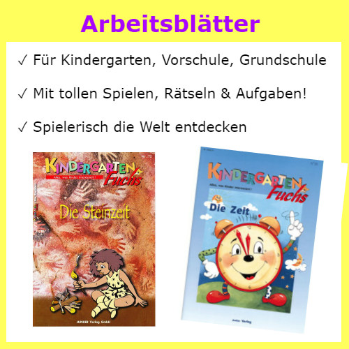 Arbeitsblätter und Kopierblätter für Kindergarten