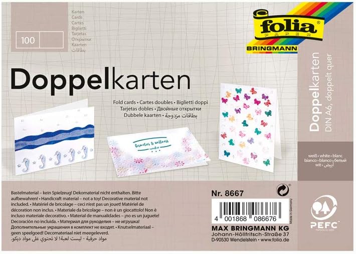 Doppelkarten zum kreativen Gestalten von Einladungen und Grußkarten kaufen