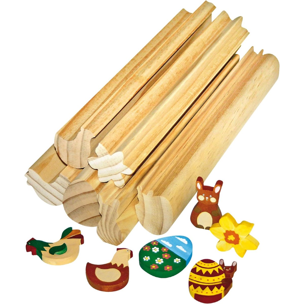 Holzfiguren - Profilholz Stangen zum Selbstsägen kaufen