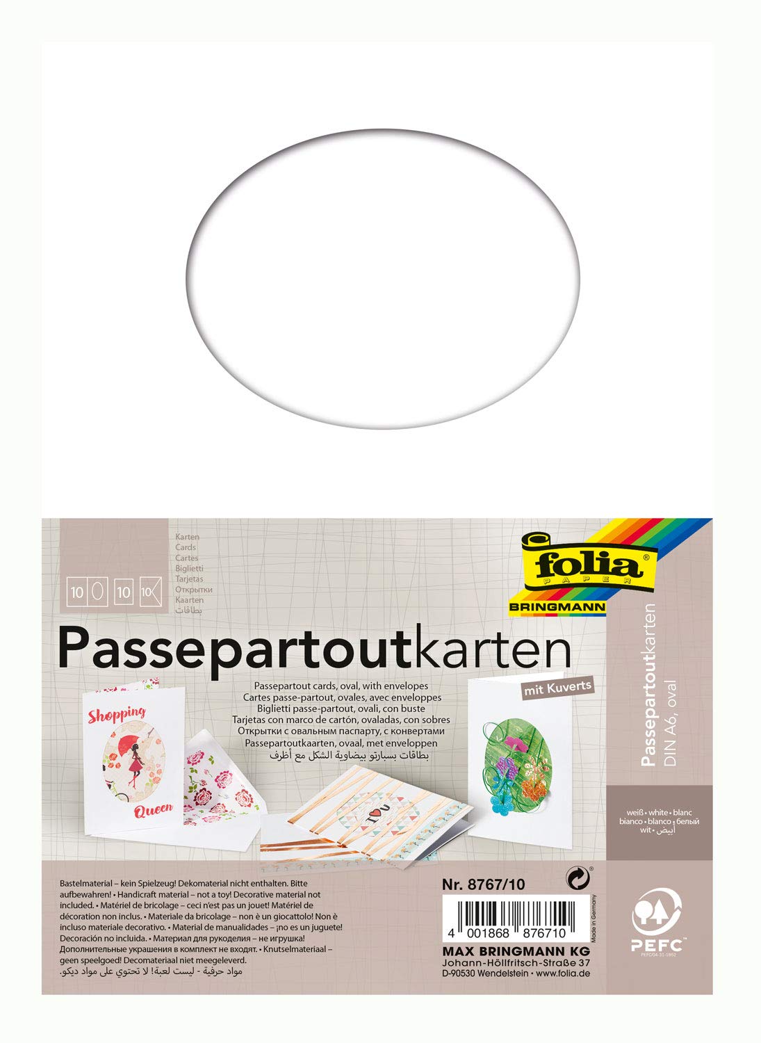 Passepartoutkarten oval A6 kaufen