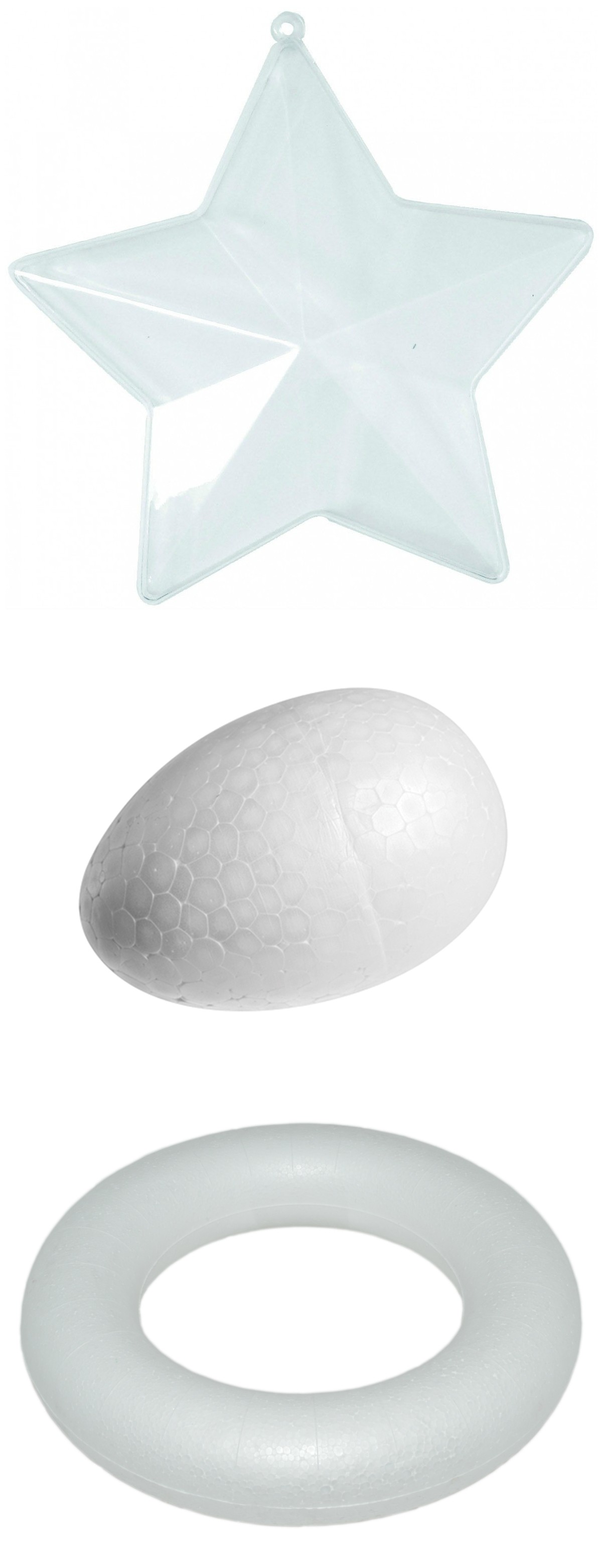 Styroporformen, Kunststoffformen, Watteformen zum Basteln kaufen