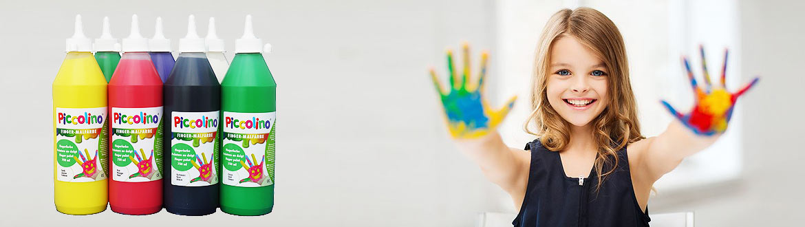 Schulbedarf-Kunstunterricht - Fingerfarbe kaufen für Schule und Kindergarten