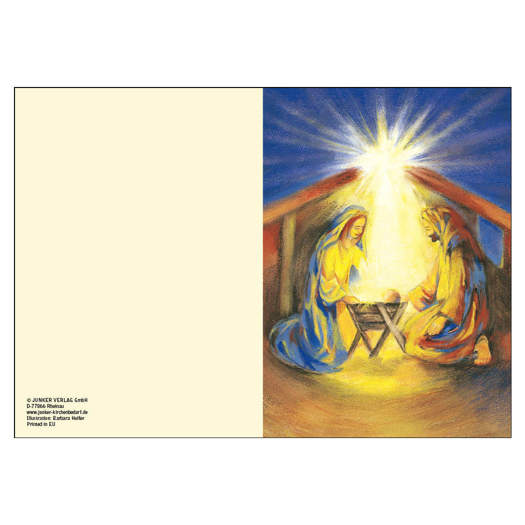Carte De Voeux Religieuse De Noel 2 Volets Format A6 Miracle Dans L Etable Enveloppe Incluse Cartes Chretiennes Cartes De Voeux Evenements Noel