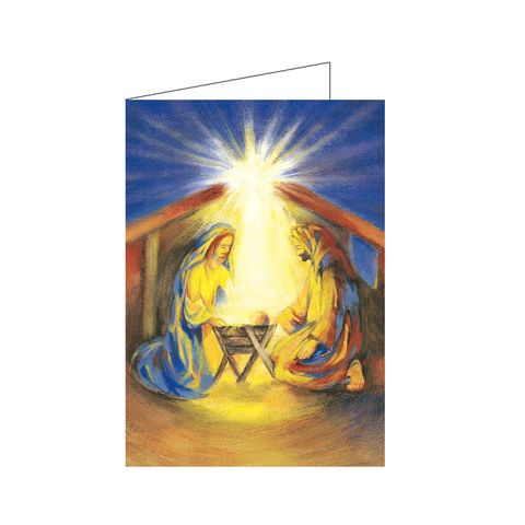 10 Cartes De Voeux Religieuses De Noel 2 Volets Format A6 Miracle Dans L Etable Enveloppes Incluses Piccolino