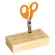 Scherenständer Holz - Pinselhalter Scherenblock Scherenhalter für 12 Scheren oder Pinsel