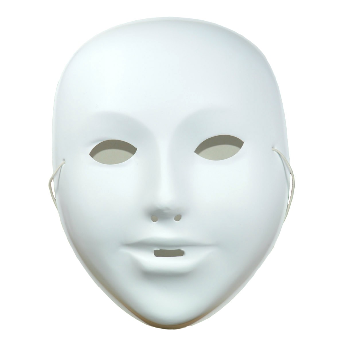 Masques blancs en plastique