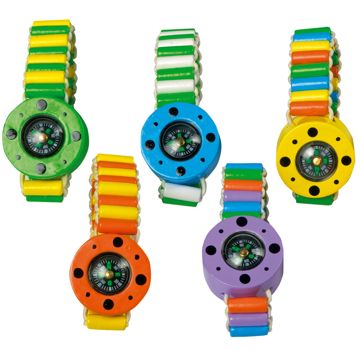 5 bracelets avec boussoles pour enfants - idéal comme cadeau pour enfants