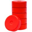 Tempera-Blöcke 55mm hellrot 6 Stück - hochwertige Tempera Farb Pucks / Farbtabletten