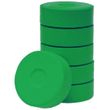 Tempera-Blöcke 55mm dunkelgrün 6 Stück - hochwertige Tempera Farb Pucks / Farbtabletten