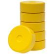 Tempera-Blöcke 55mm gelb 6 Stück - hochwertige Tempera Farb Pucks / Farbtabletten