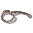 Schlüsselring mit Kette 10 Stück - Schlangenkette silberfarben, vernickelt